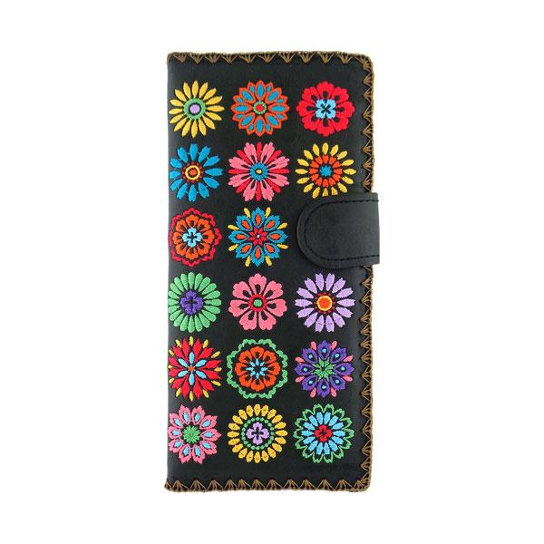 Embroidered Flower Wallet