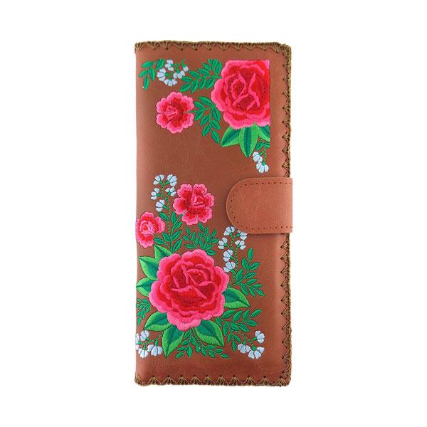 Embroidered Rose Wallet