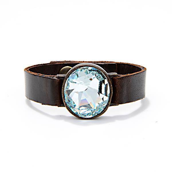 Bracelet Vintage Brown With Aqua