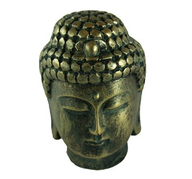 Large Faux Brass Buddha Head