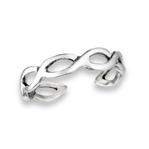 Sterling Silver Classic Weave Toe Ring