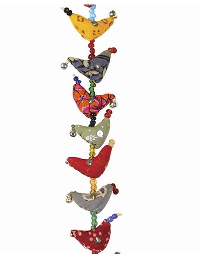 Mini Fabric Bird Strand